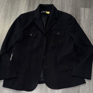 Anne Klein Black Military Jacket